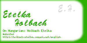 etelka holbach business card